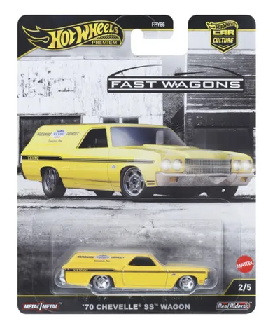 Hot Wheels, Premium, Kultowe auta, 70 Chevelle SS Wagon, pojazd, 1:64, JBK67