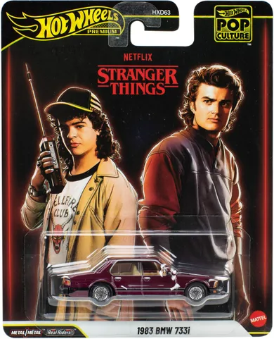 Hot Wheels, Premium, Popkultura, Stranger Things BMW 733I (1983), pojazd, 1:64, JHW81