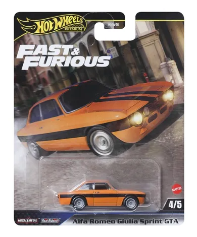 Hot Wheels, Premium, Szybcy i wściekli, Alfa Romeo Giulia Spring GTA, pojazd, skala 1:64, JBM04