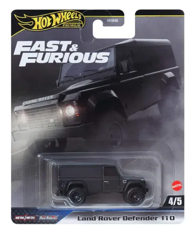 Hot Wheels, Premium, Szybcy i wściekli, Land Rover Defender 110, pojazd, skala 1:64, JBL98