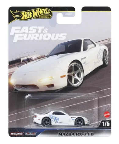 Hot Wheels, Premium, Szybcy i wściekli, Mazda RX-7 FD, pojazd, skala 1:64, JBL93