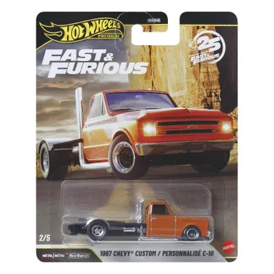 Hot Wheels, Szybcy i wściekli, 1967 Chevy Custom, pojazd Premium, 1:64, JHW61