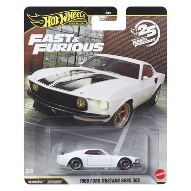 Hot Wheels, Szybcy i wściekli, 1969 Ford Mustang Boss 302, pojazd Premium, JHW72
