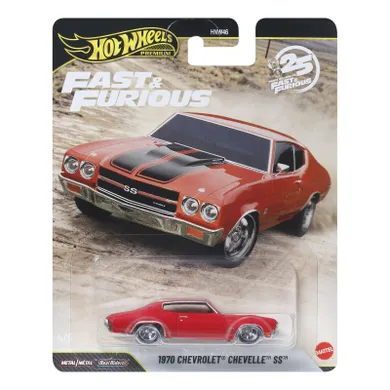 Hot Wheels, Szybcy i wściekli, 1970 Chevrolet Chevelle SS, pojazd Premium, 1:64, JHW73