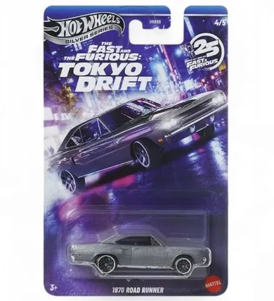 Hot Wheels, Szybcy i wściekli, 1970 Road Runner, samochodzik, skala 1:64, JKX08