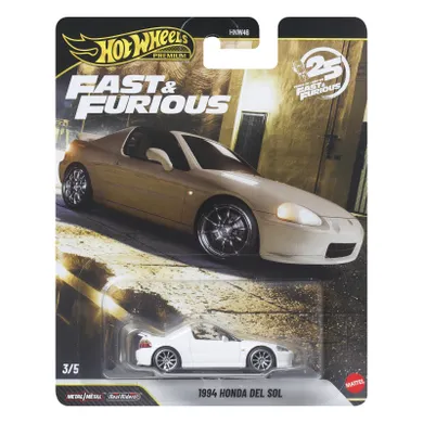 Hot Wheels, Szybcy i wściekli, 1994 Honda Del Sol, pojazd Premium, 1:64, JHW63