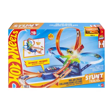 Hot Wheels, The Hot Ones, Powietrzna kraksa, zestaw torów z 1 autkiem