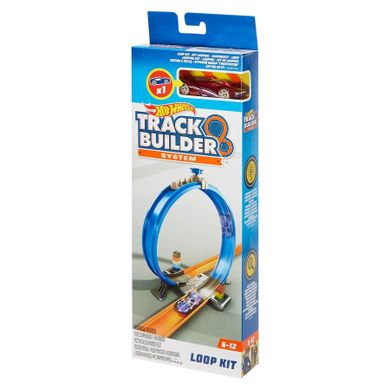 Hot Wheels Track Builder, akcesoria do rozbudowy i samochodzik, pętla