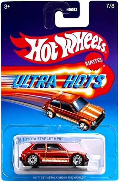 Hot Wheels, Ultra Hots, '91 Toyota Starlet KP61, pojazd, 1:64, JBY66
