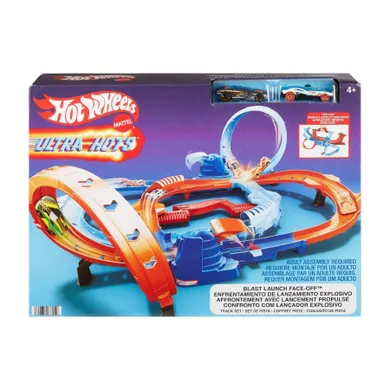 Hot Wheels, Ultra Hots, Pojedynek z turboprzyspieszeniem, tor wyścigowy + 2 auta