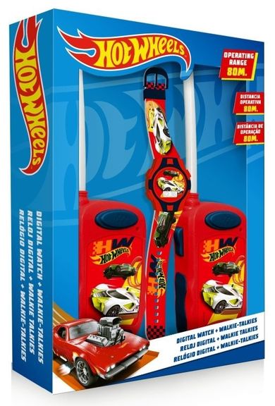 Hot Wheels, walkie talkie + zegarek cyfrowy
