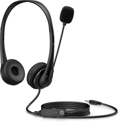 HP, Stereo, Headset G2, słuchawki nauszne z mikrofonem, czarne, 3.5 mm