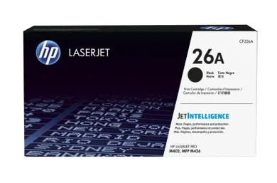 HP, toner do drukarki, CF226A, oryginał HP26A 26A, 3100 stron, czarny