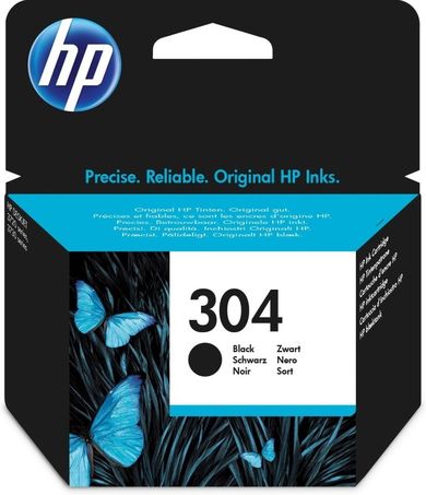 HP, tusz do drukarki, HP N9K06AE, oryginał HP304 HP 304, czarny