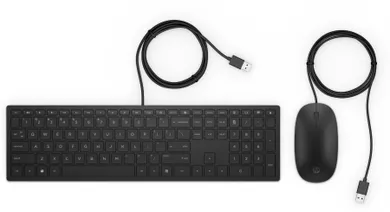 HP, Wired Combo Keyboard, klawiatura, myszka, 4CE97AA