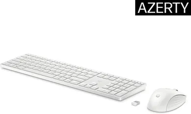 HP, Zestaw Klawiatura + Mysz 650 Wireless Keyboard And Mouse Combo bezprzewodowe, białe 4r016aa
