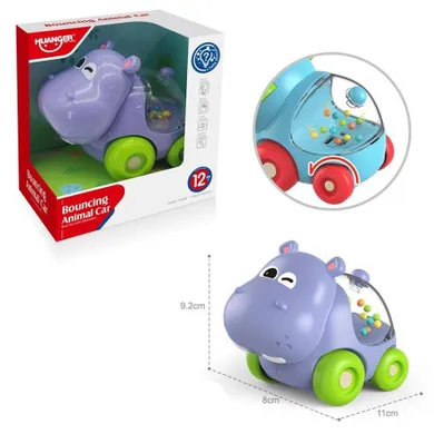 Huanger, Hipopotam, pojazd z kuleczkami, zabawka niemowlęca