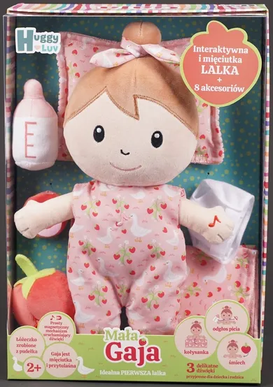 Huggy Luv, Gaja, lalka z 8 akcesoriami, interaktywna, miękka