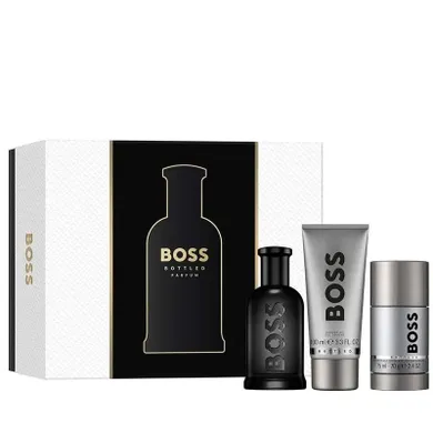 Hugo Boss, Boss Bottled, zestaw: perfumy, spray, 100 ml + dezodorant sztyft, 75 ml + żel pod prysznic, 100 ml