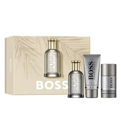 Hugo Boss, Boss Bottled, zestaw: woda perfumowana, spray, 100 ml + żel pod prysznic, 100 ml + dezodorant, sztyft, 75 ml