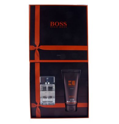 Hugo Boss, Boss Orange Man, zestaw woda toaletowa 40 ml + żel pod prysznic 100 ml