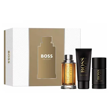 Hugo Boss, Boss The Scent For Man, zestaw, woda toaletowa, spray, 100 ml + żel pod prysznic, 100 ml + dezodorant, sztyft, 75 ml