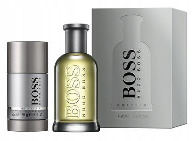 Hugo Boss, Bottled, Travel Edition, zestaw, woda toaletowa, spray, 100 ml + dezodorant, sztyft, 75 ml