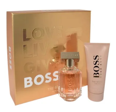 Hugo Boss, zestaw, The Scent For Her, woda perfumowana, 50 ml + balsam do ciała, 100 ml