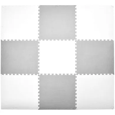 Humbi, mata piankowa, puzzle, biało-szare, 180-180 cm