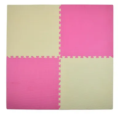 Humbi, mata piankowa, puzzle, kremowo-różowa, 62-62-1 cm, 4 szt.
