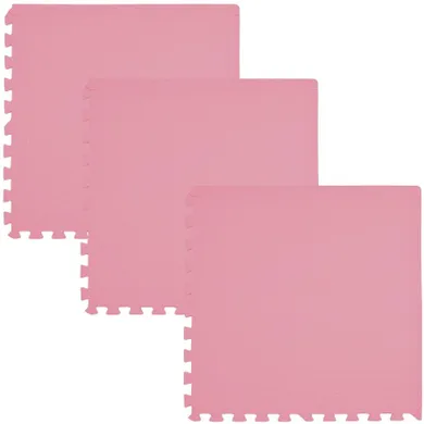 Humbi, mata piankowa, puzzle, różowe, 3 szt. 62-62-1 cm