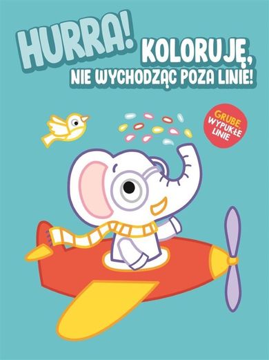 Hurra! Koloruję nie wychodząc poza linie. Słonik