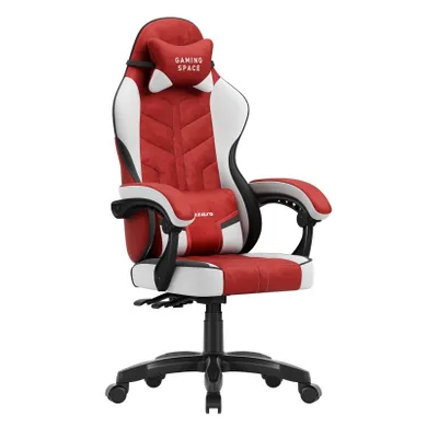 Huzaro, Force 2.7 Red, fotel gamingowy, welurowy