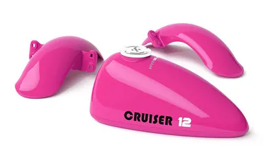 Hyper Gogo, Cruiser, Barbie, bak paliwa i błotniki do motocyklu na akumulator, różowe