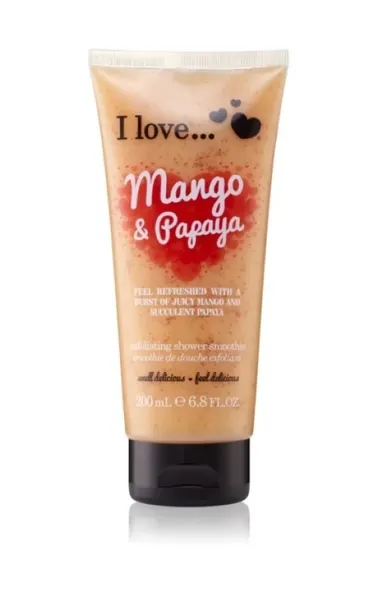 I Love Cosmetics, Exfoliating Shower Smoothie, peeling do ciała, Mango & Papaya, 200 ml