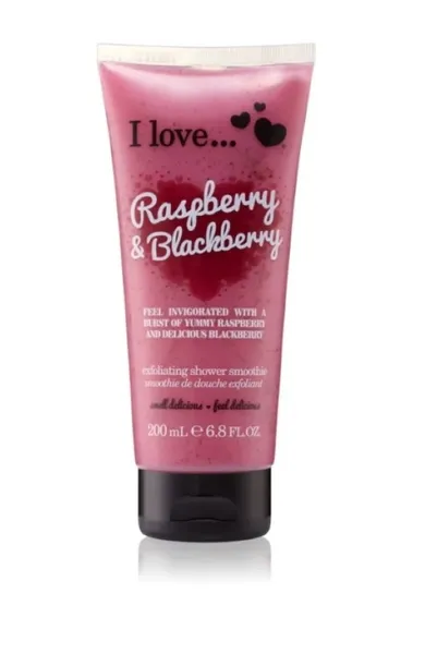 I Love Cosmetics, Exfoliating Shower Smoothie, peeling do ciała, Raspberry & Blackberry, 200 ml