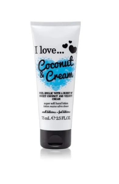 I Love Cosmetics, Super Soft Hand Lotion, krem do rąk, Coconut & Cream, 75 ml