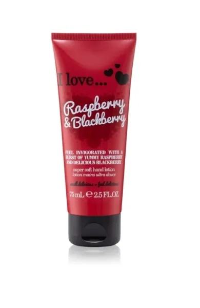 I Love Cosmetics, Super Soft Hand Lotion, krem do rąk, Raspberry & Blackberry, 75 ml