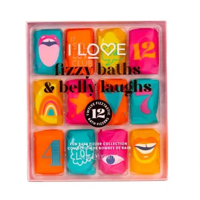 I Love, Fizzy Baths & Belly Laughs, zestaw kulek do kąpieli, 12-30g