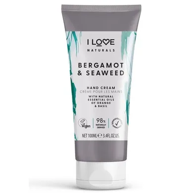 I Love, Naturals Hand Cream, krem do rąk, Bergamot & Seaweed, 75 ml