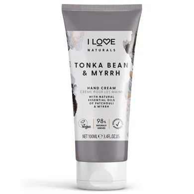 I Love, Naturals Hand Cream, krem do rąk, Tonka Bean & Myrrh, 75 ml