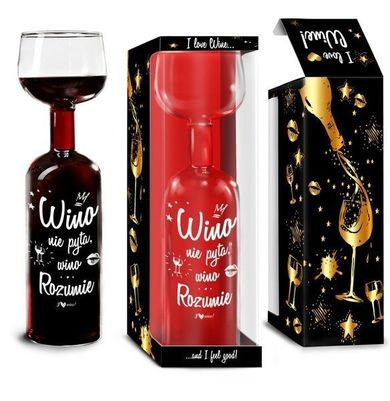 I Love Wine, butelko-kieliszek, Wino nie pyta