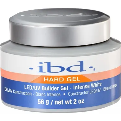 IBD, Hard Builder Gel LED/UV, żel budujący Intense White, 56g