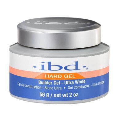IBD, Hard Builder Gel LED/UV, żel budujący, Ultra White, 56g