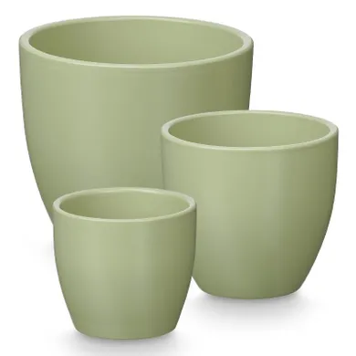 IberGarden, zestaw okrągłych doniczek, średnica 14, 17, 22 cm