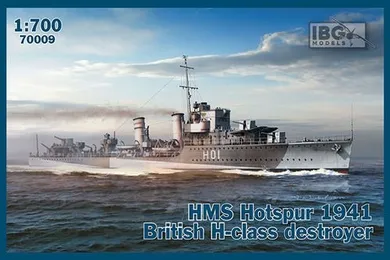 IBG, HMS Hotspur 1941 British H-class destroyer, statek, model do składania, 1:700