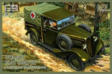 Ibg, Polski Fiat 508/III ambulans, model do sklejania, 1:72