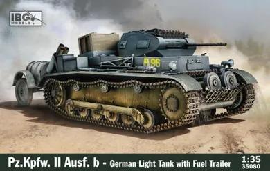 IBG, Pz.Kpfw. II Ausf. b German Light Tank With fuel trailer, model plastikowy, 1:35