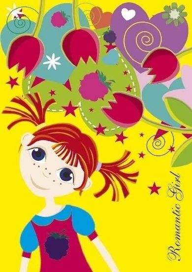 Ibis Books, zeszyt A5, 32 kartki, kratka, Romantic girl, 1 szt.