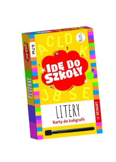 Idę do szkoły. Litery. Karty do kaligrafii